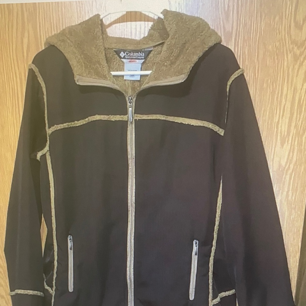 Columbia Brown Zip-Up Teddy Lined Jacket